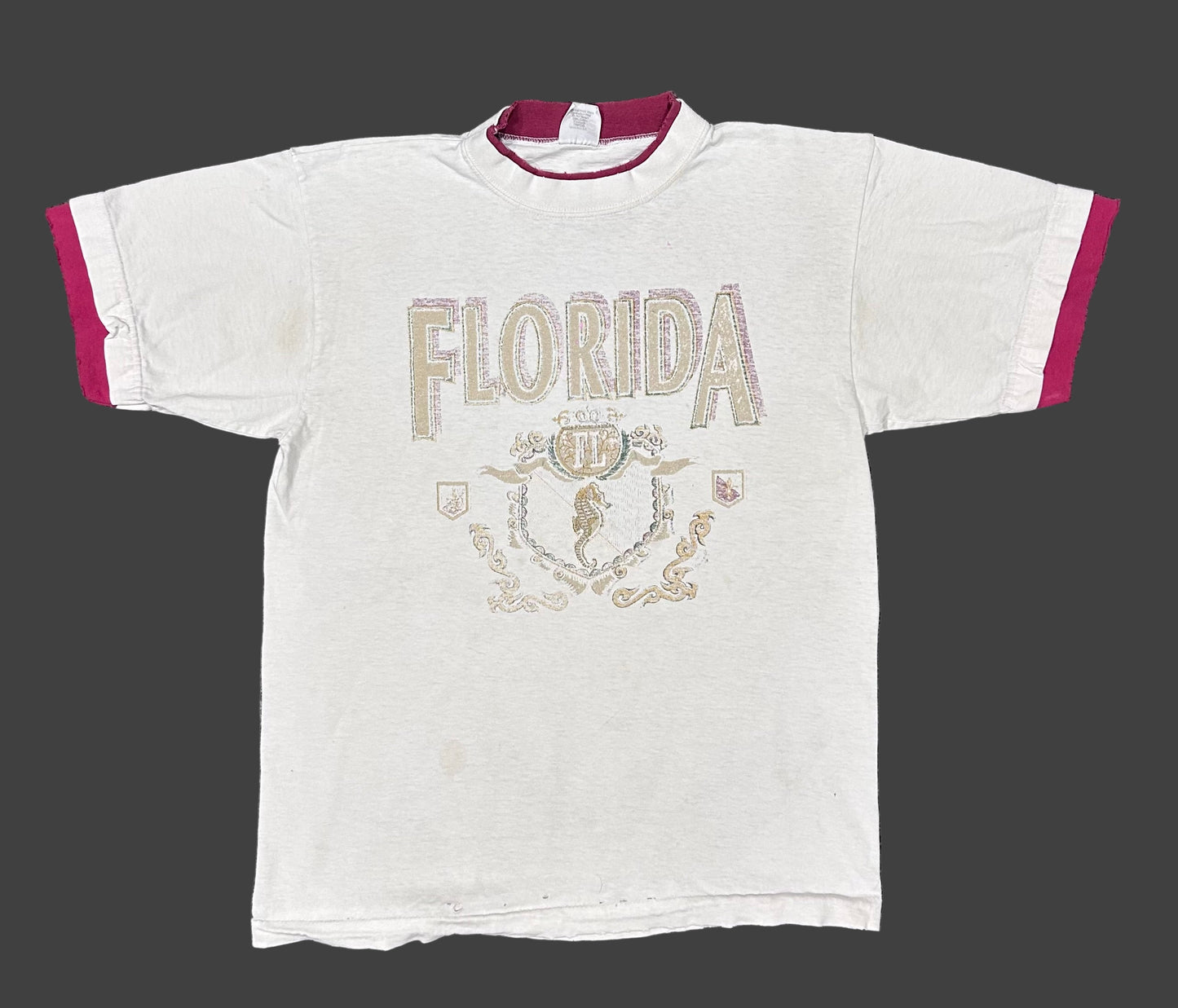 Vintage 90's Single-Stitched Florida Ringer Tee