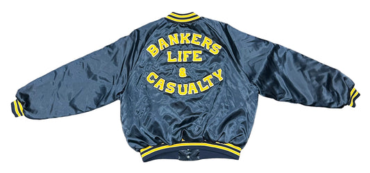 Vintage 80's Banker Life & Casualty Bomber Jacket
